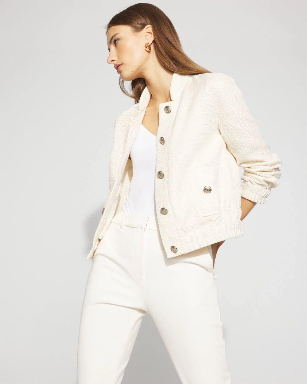 Tweed Bomber Jacket | White House Black Market